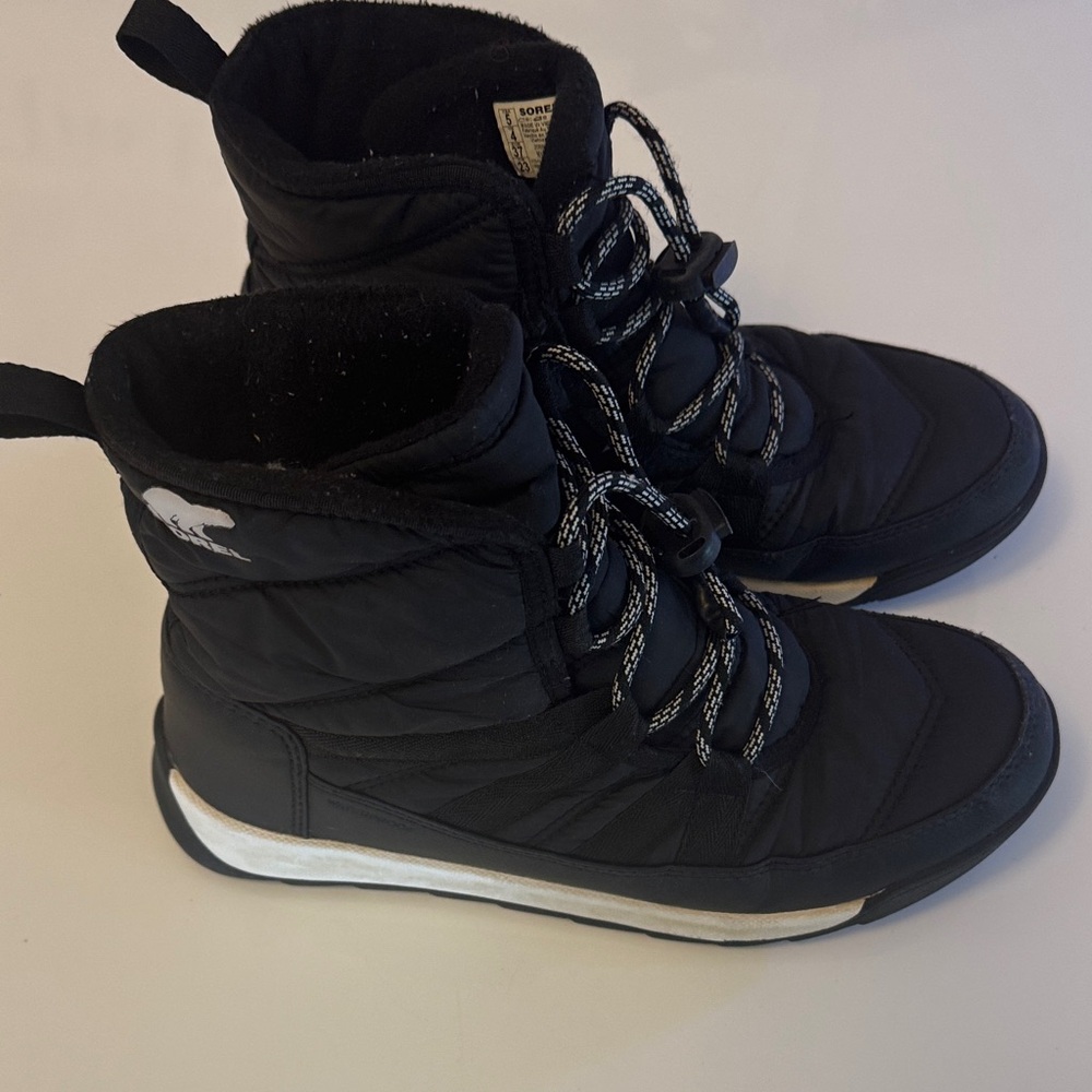 Sorel Black and White Winter Boots